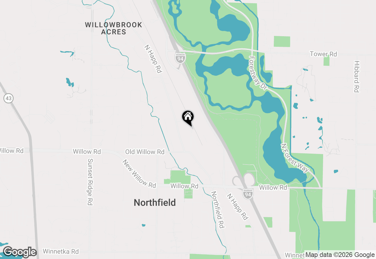 Map of 586 Earl Drive, Northfield, IL 60093