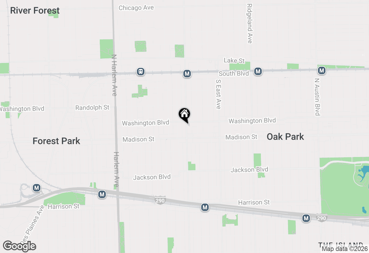 Map of 413 S Oak Park Avenue, Oak Park, IL 60302