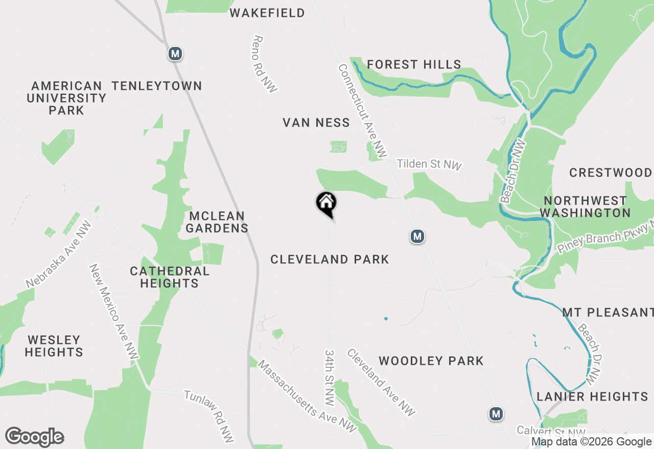 Map of 3514 34th Street Nw, Washington, DC 20008