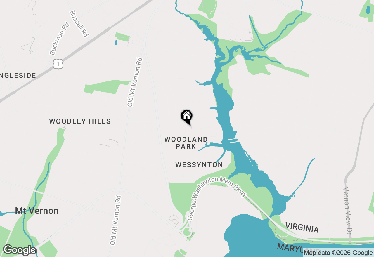 Map of 3123 Woodland Lane, Alexandria, VA 22309