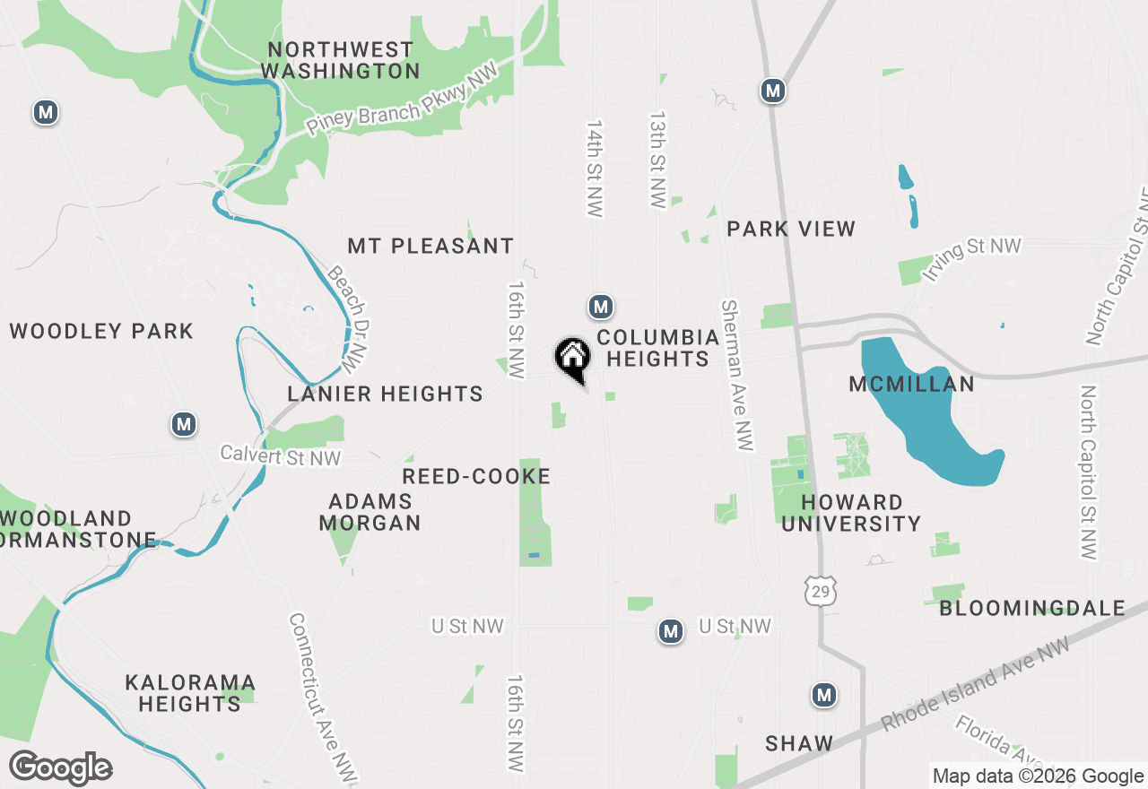 Map of 1429 Girard Street Nw #205, Washington, DC 20009