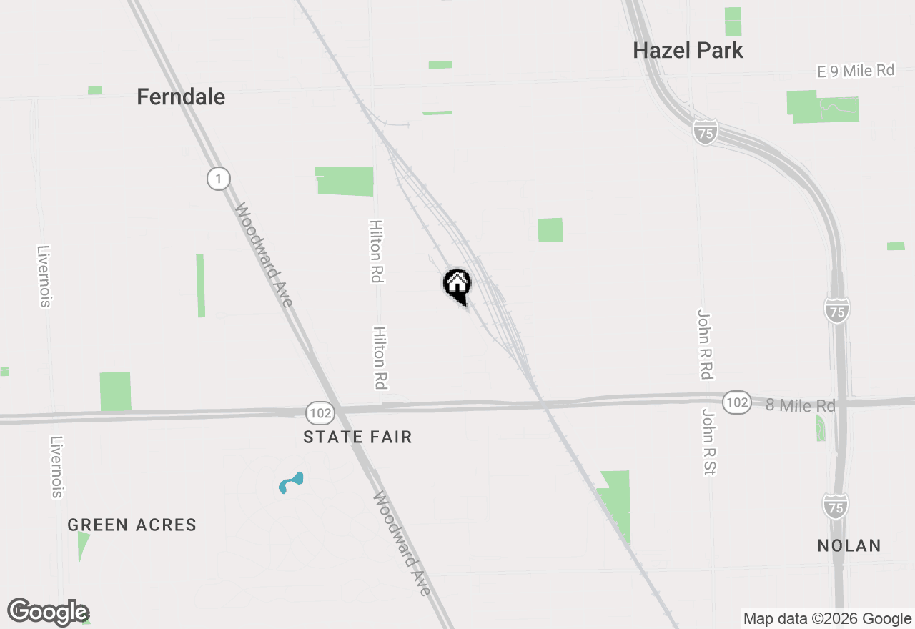Map of 880 Jewell Street N, Ferndale, MI 48220