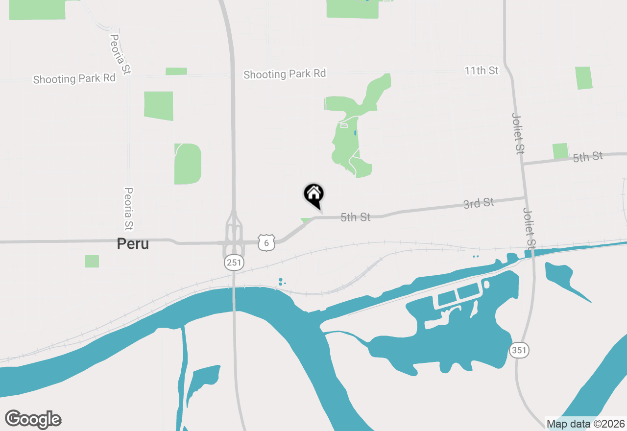 Map of 1017 Pulaski Street, Peru, IL 61354
