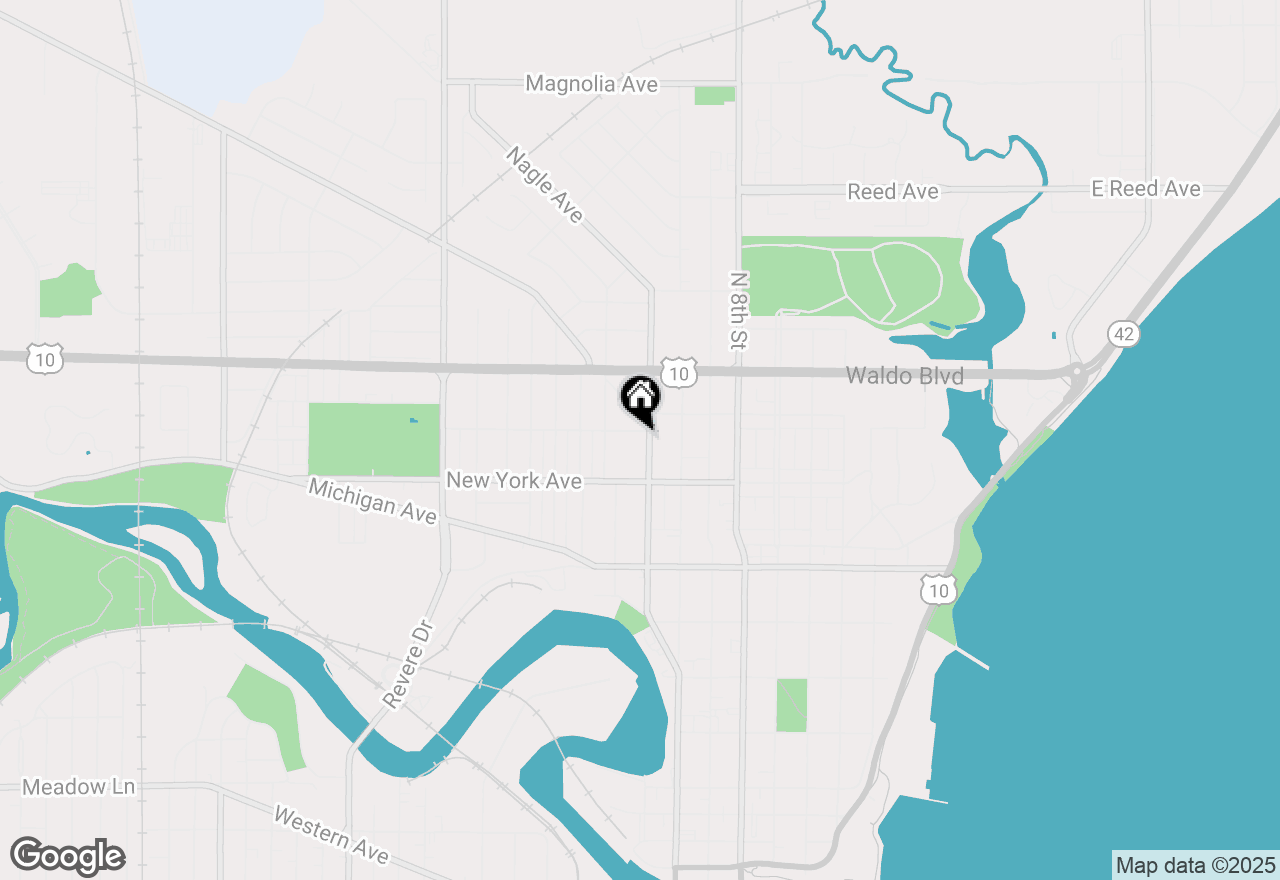 Map of 934 N 11th St, Manitowoc, WI 54220