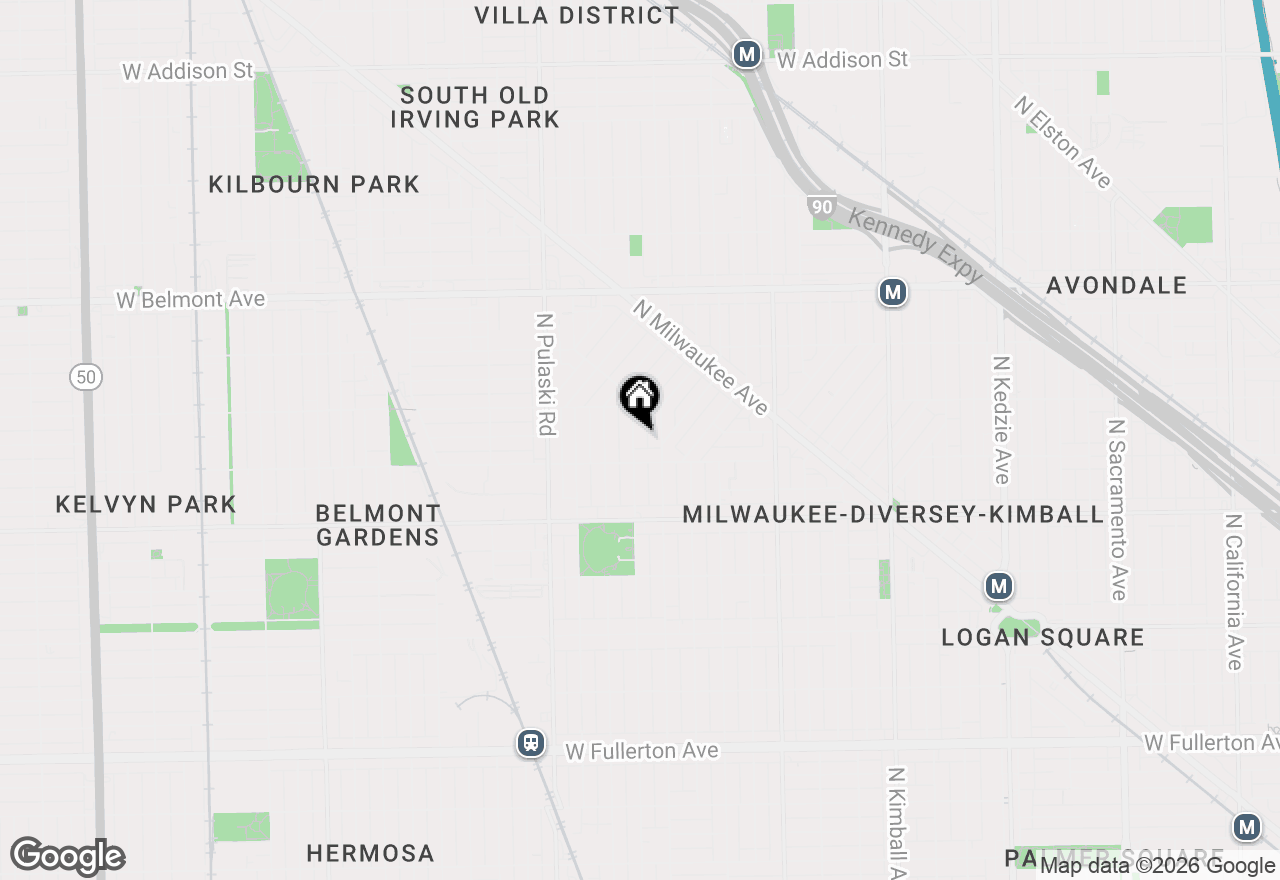 Map of 2923 N Avers Avenue #1, Chicago, IL 60618