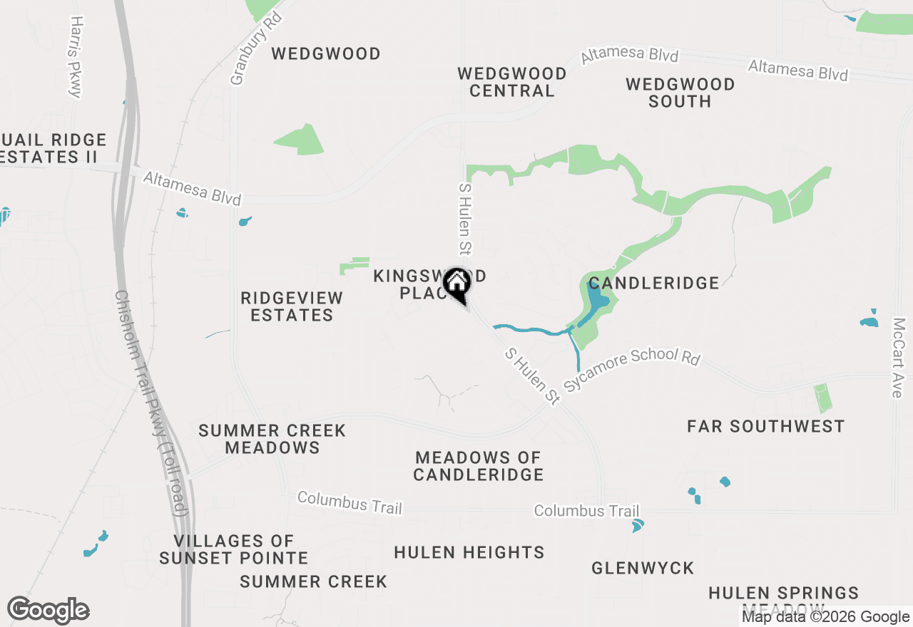 Map of 4604 Palm Ridge Drive, Fort Worth, TX 76133