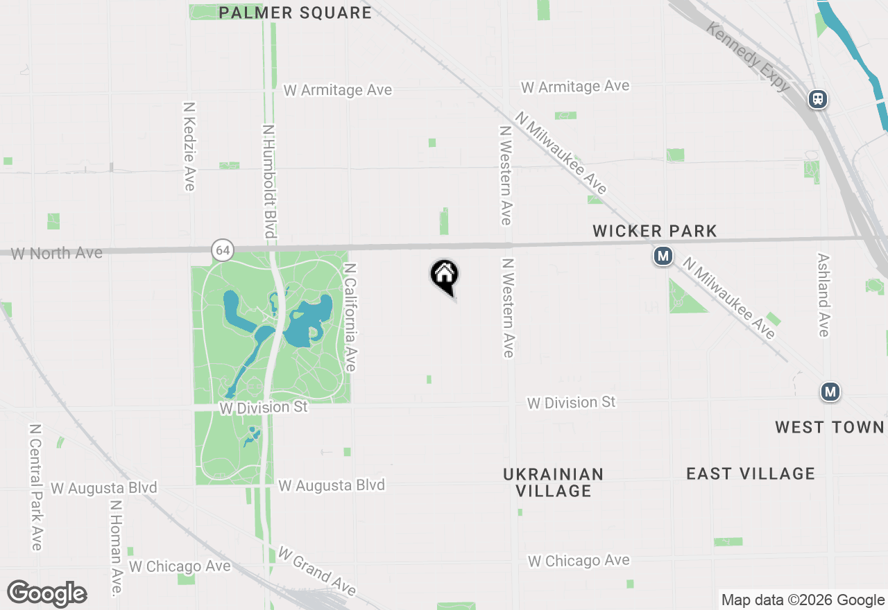 Map of 1430 N Maplewood Avenue #201, Chicago, IL 60622