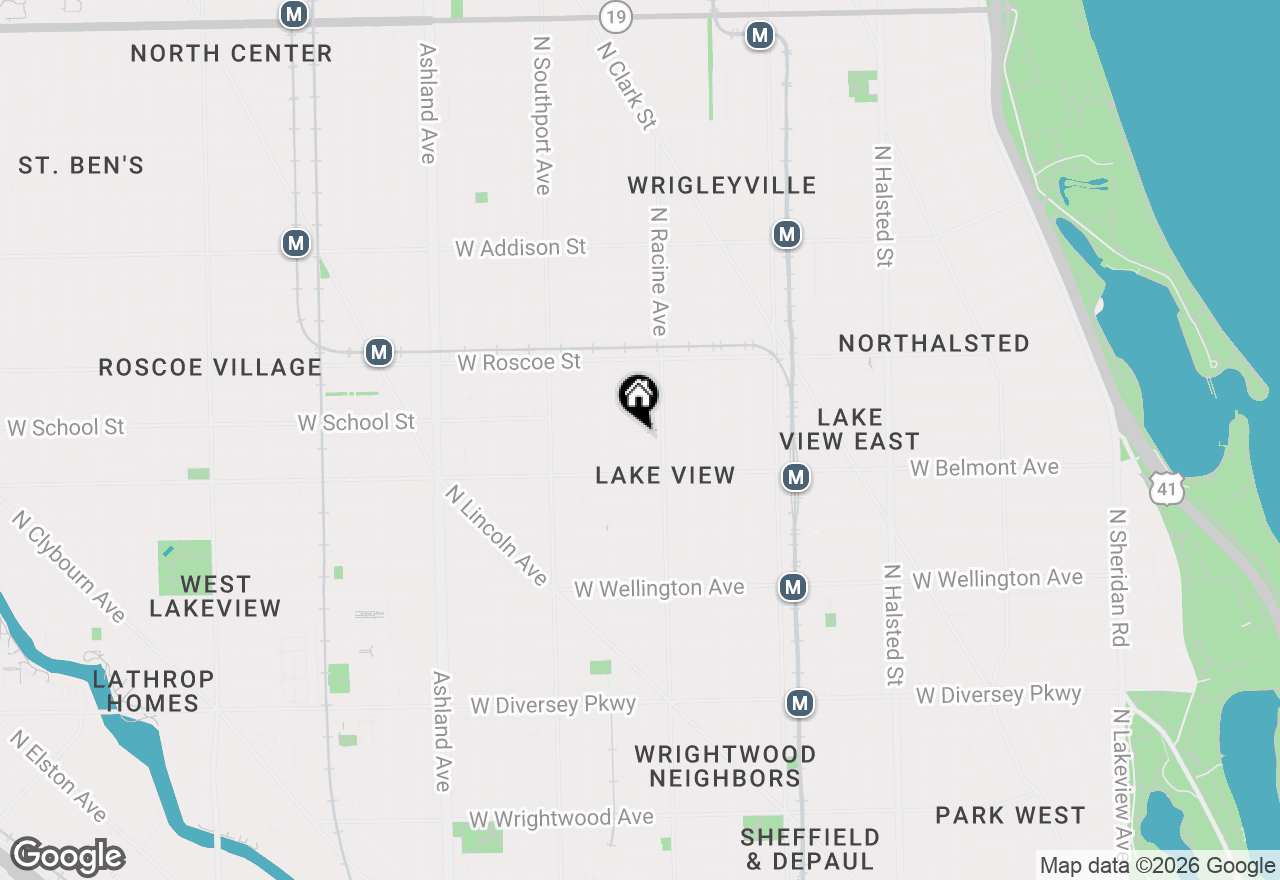 Map of 1224 W Melrose Street #GARDEN, Chicago, IL 60657