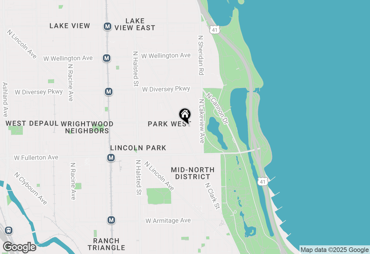 Map of 477 W Deming Place #103, Chicago, IL 60614