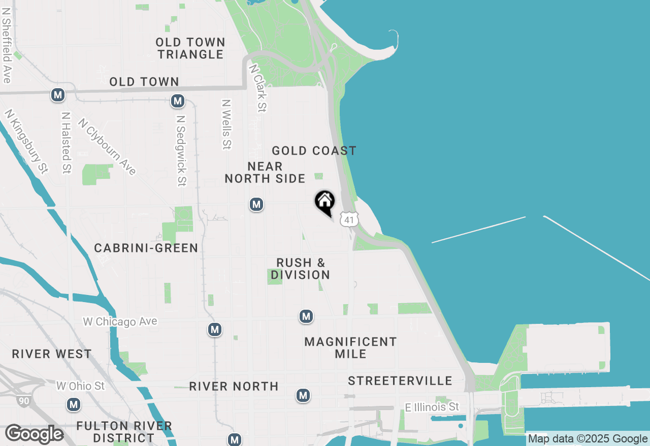 Map of 50 E Cedar Street, Chicago, IL 60611