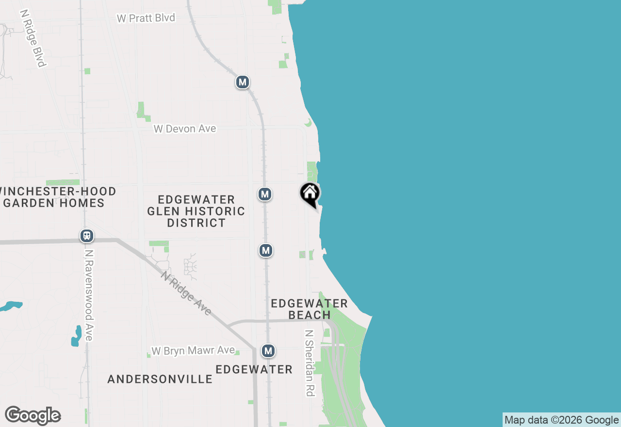 Map of 6101 N Sheridan Road #4A, Chicago, IL 60660