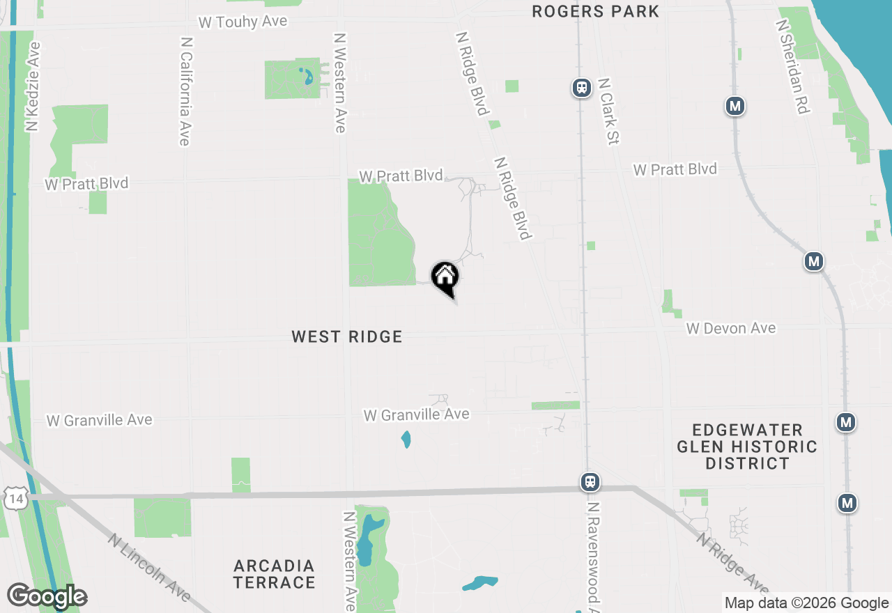 Map of 6444 N Hamilton Avenue #2E, Chicago, IL 60645
