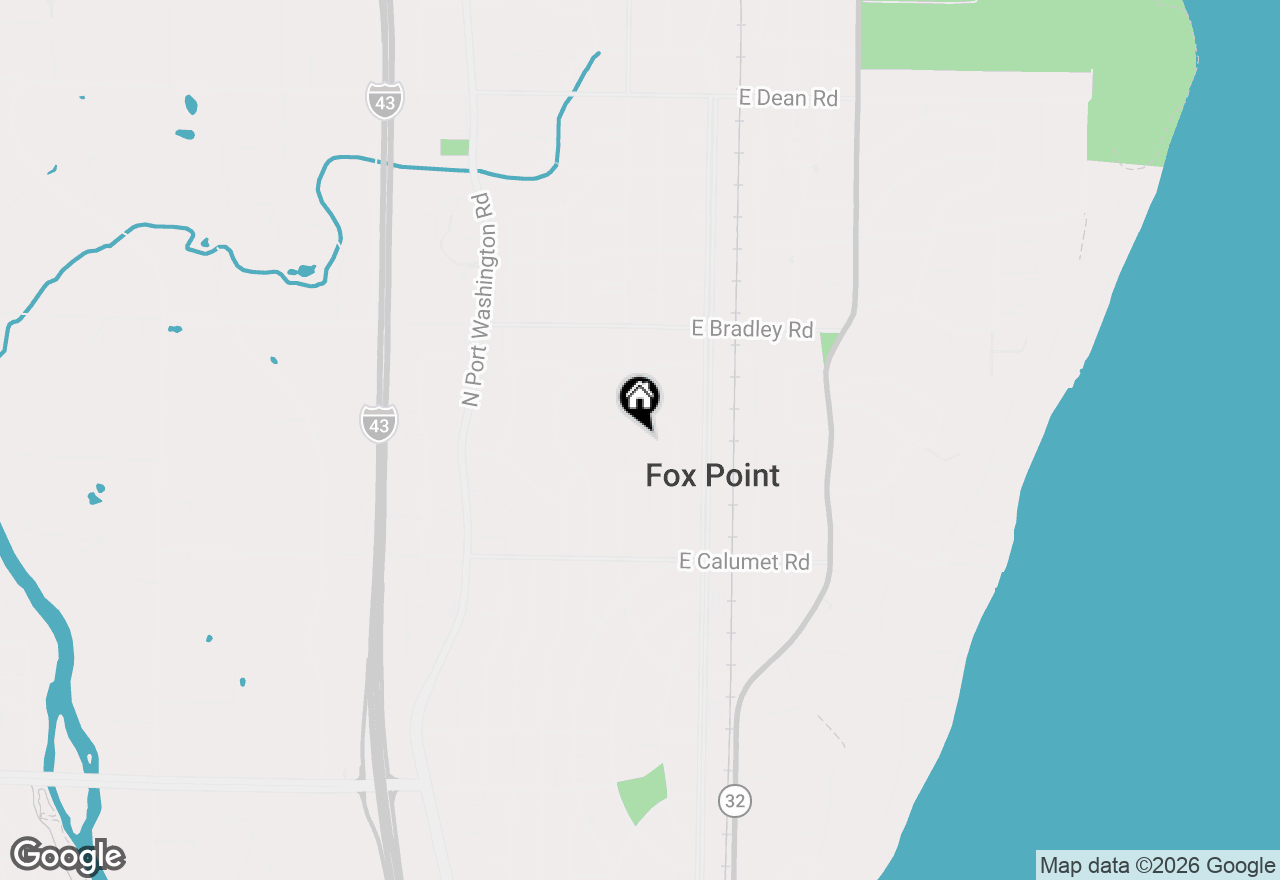 Map of 7829 N Regent Rd, Fox Point, WI 53217