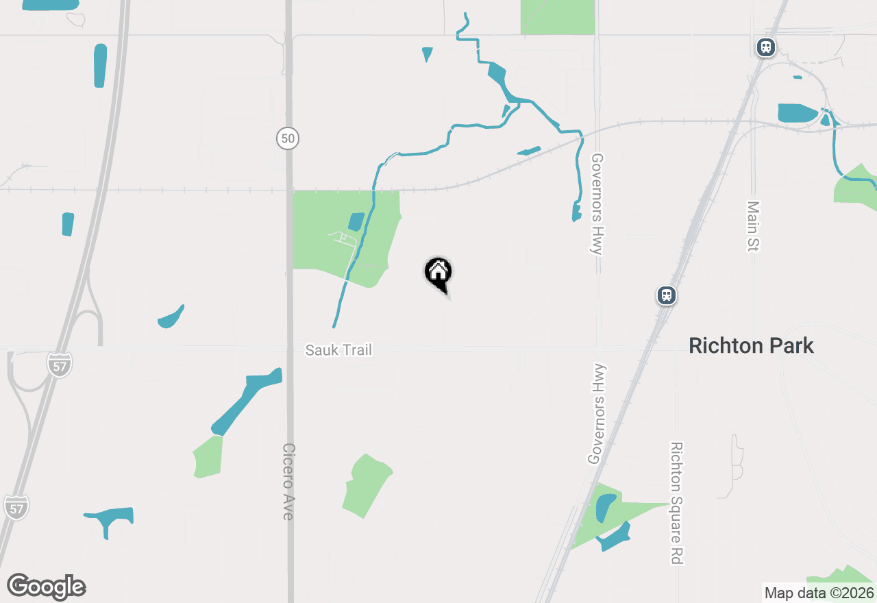 Map of 22147 E Churchill Drive, Richton Park, IL 60471