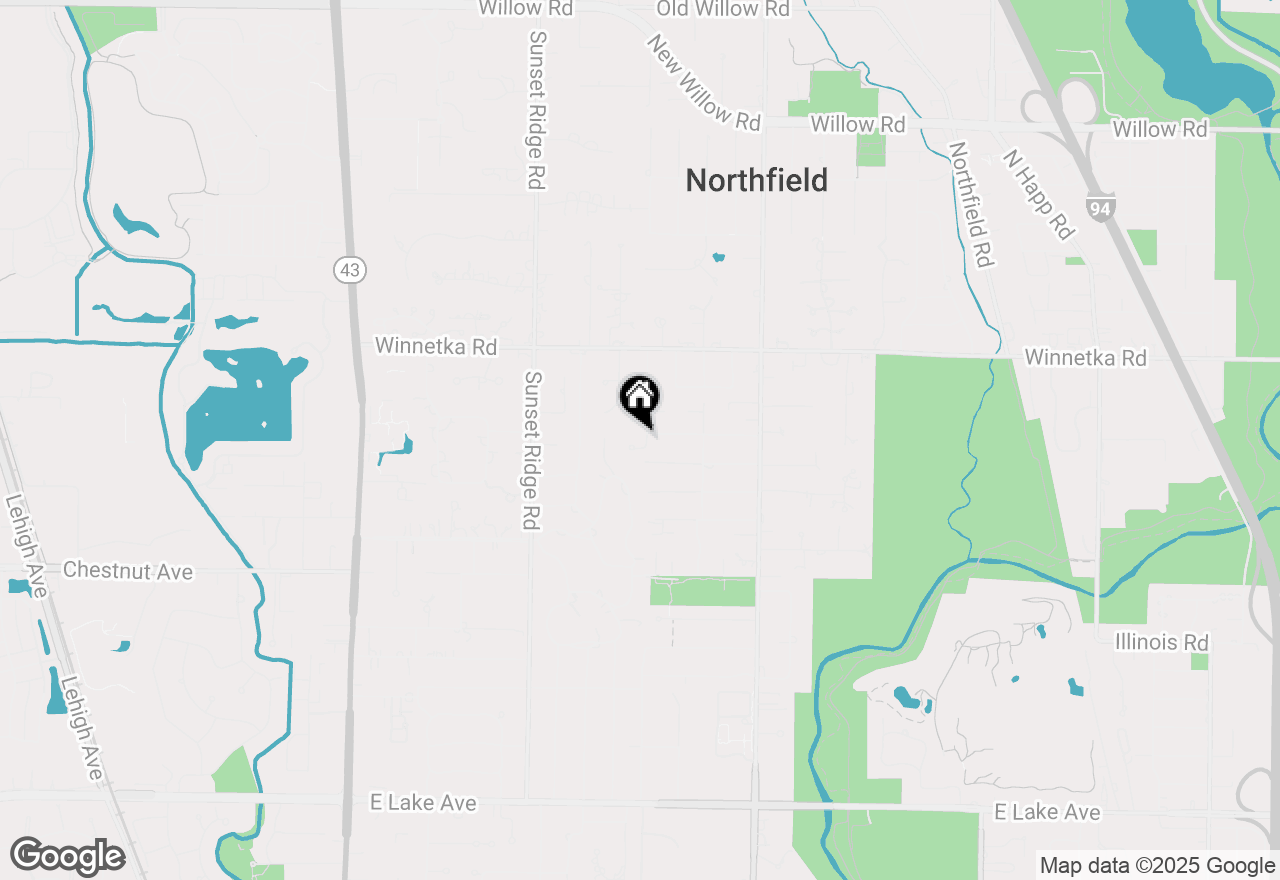 Map of 2022 Brandon Road, Glenview, IL 60025