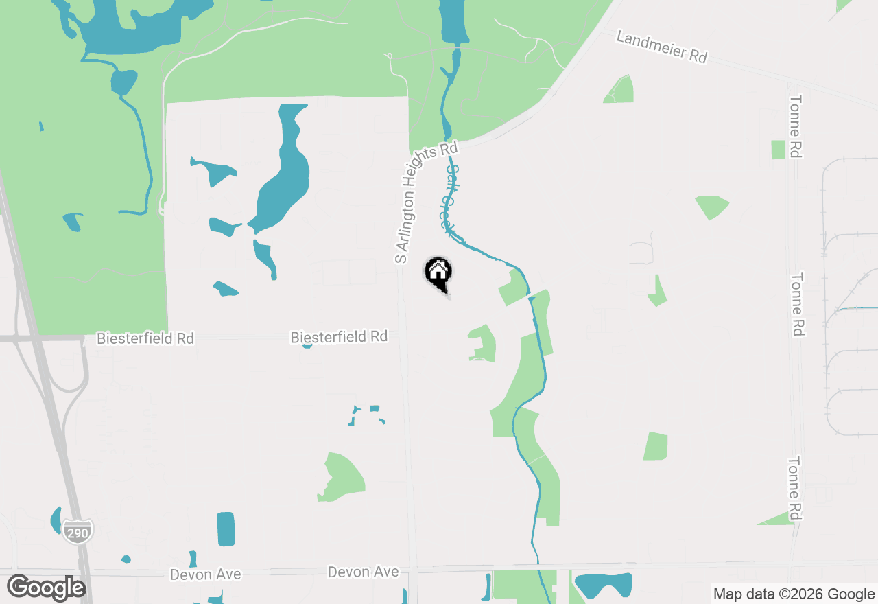 Map of 45 Avon Road, Elk Grove Village, IL 60007