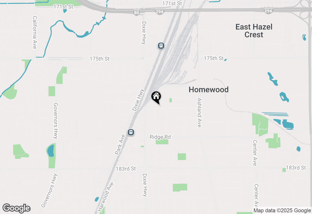 Map of 1910 Pine Road, Homewood, IL 60430
