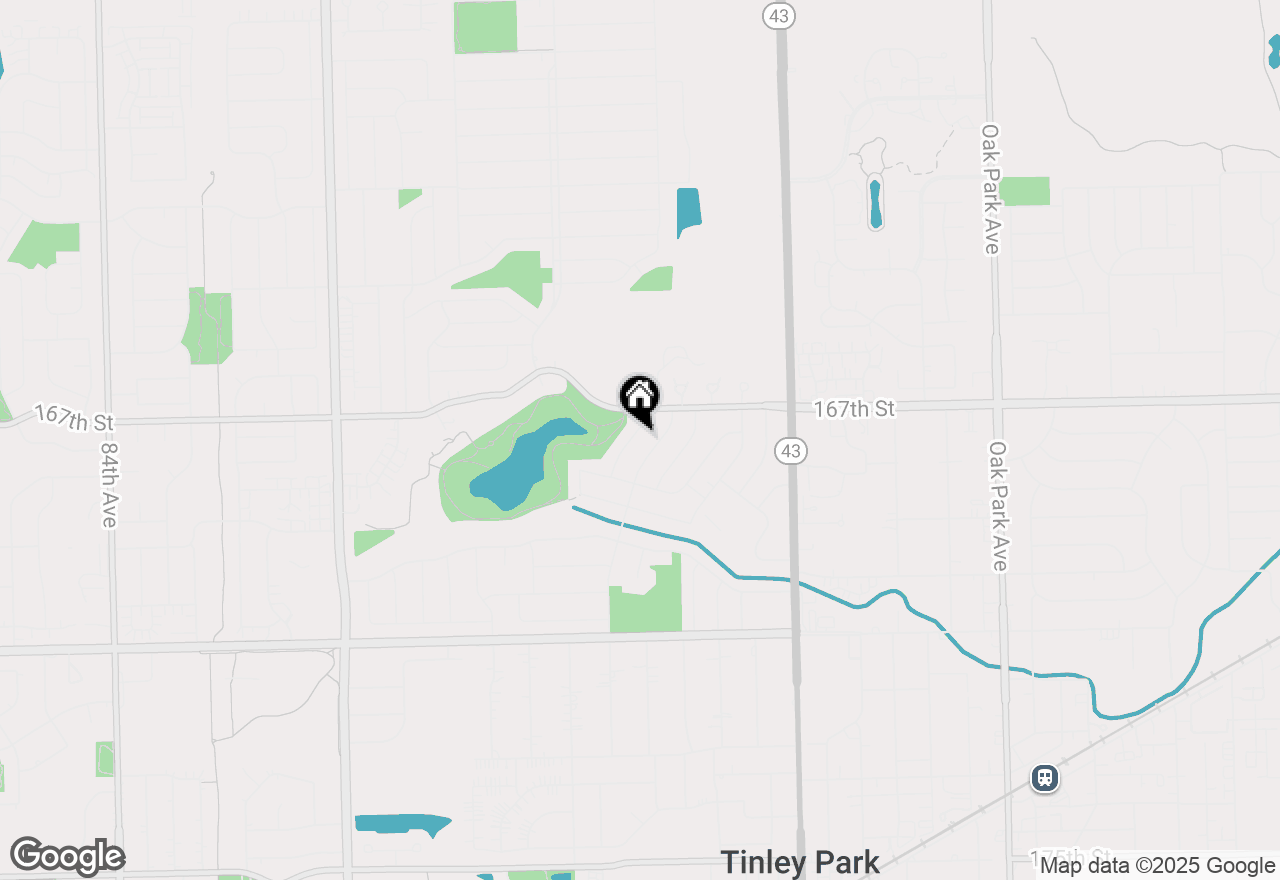 Map of 16731 Oleander Avenue, Tinley Park, IL 60477