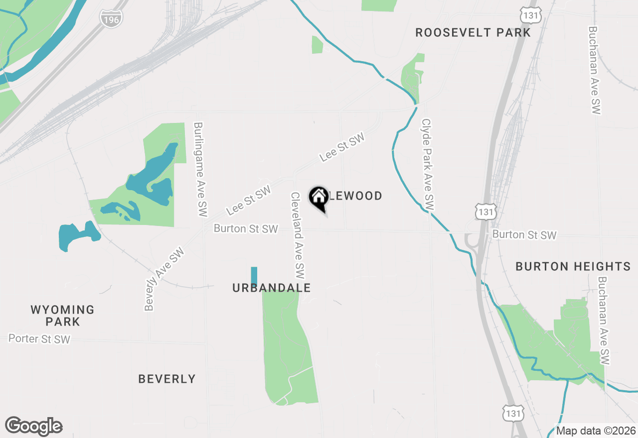 Map of 1955 Hendricks Avenue Sw, Wyoming, MI 49509