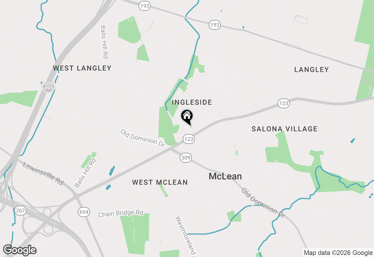 Map of 6918 Chelsea Road, Mclean, VA 22101