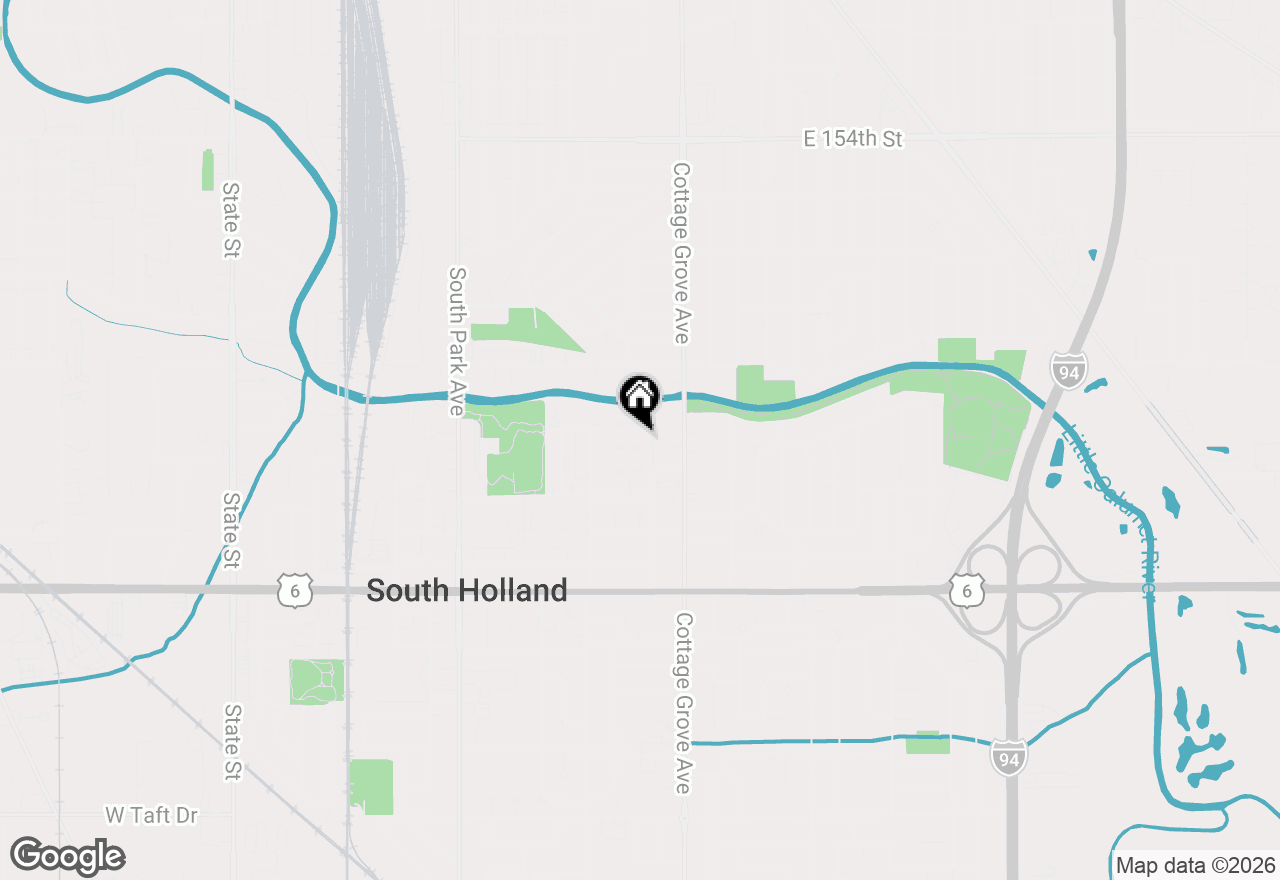 Map of 656 E 159th Place, South Holland, IL 60473