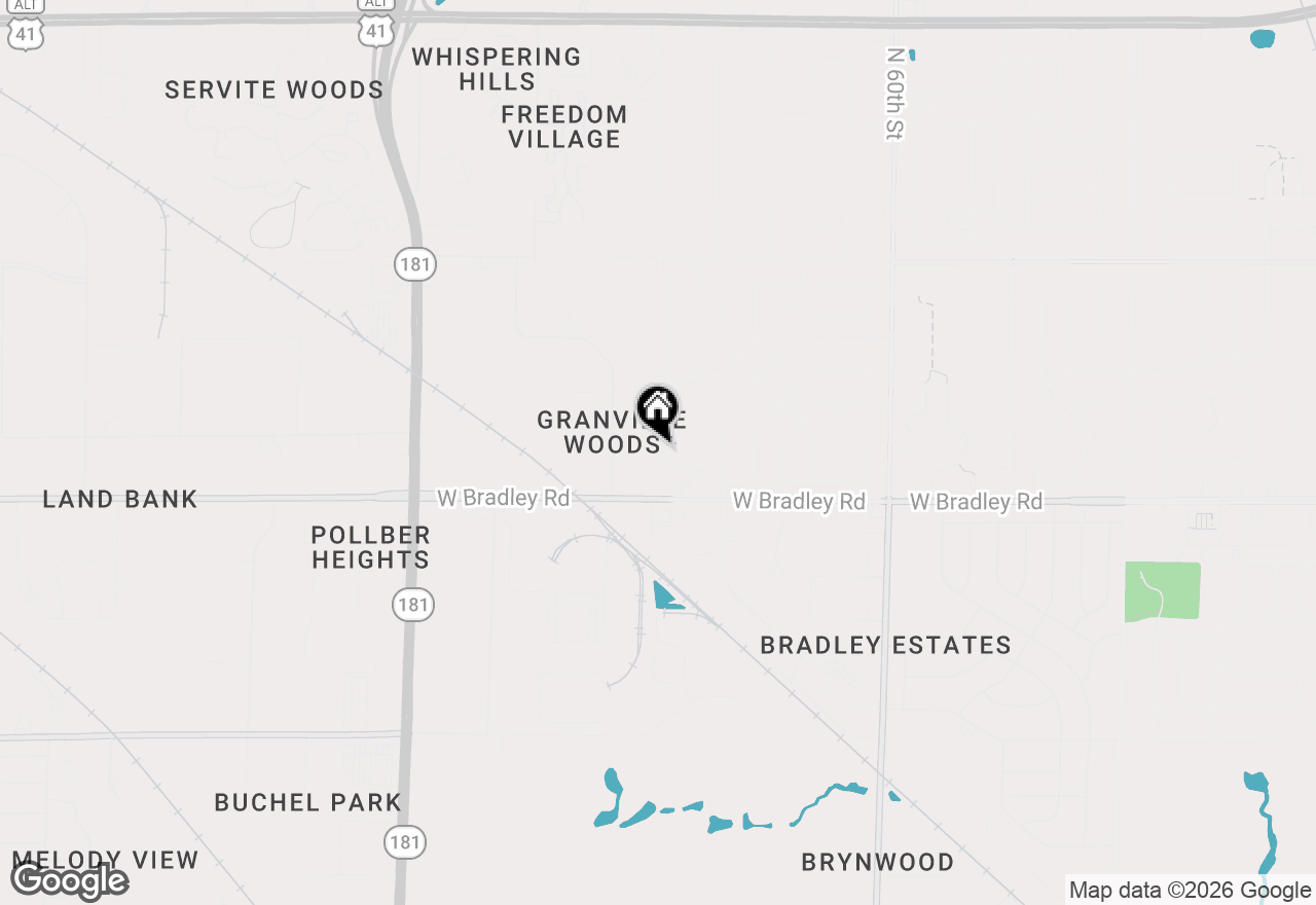Map of 8049 N Edge O Woods Dr, Brown Deer, WI 53223