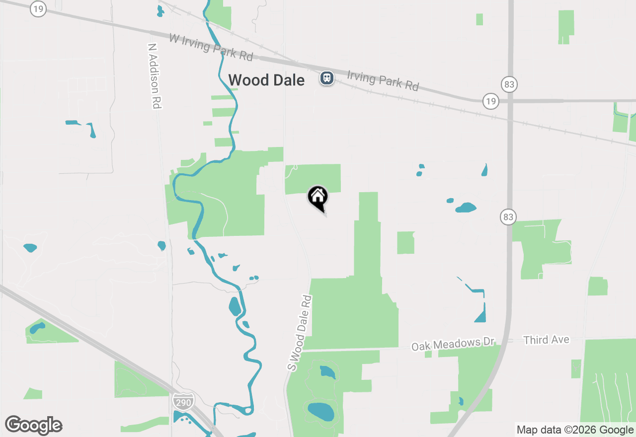 Map of 160 S Spring Oaks Drive, Wood Dale, IL 60191