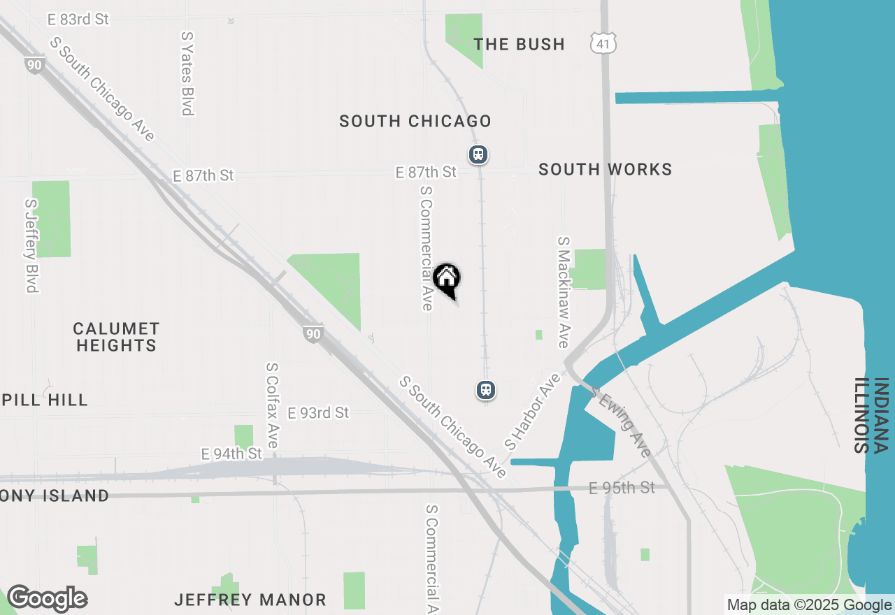 Map of 9024 S Houston Avenue, Chicago, IL 60617