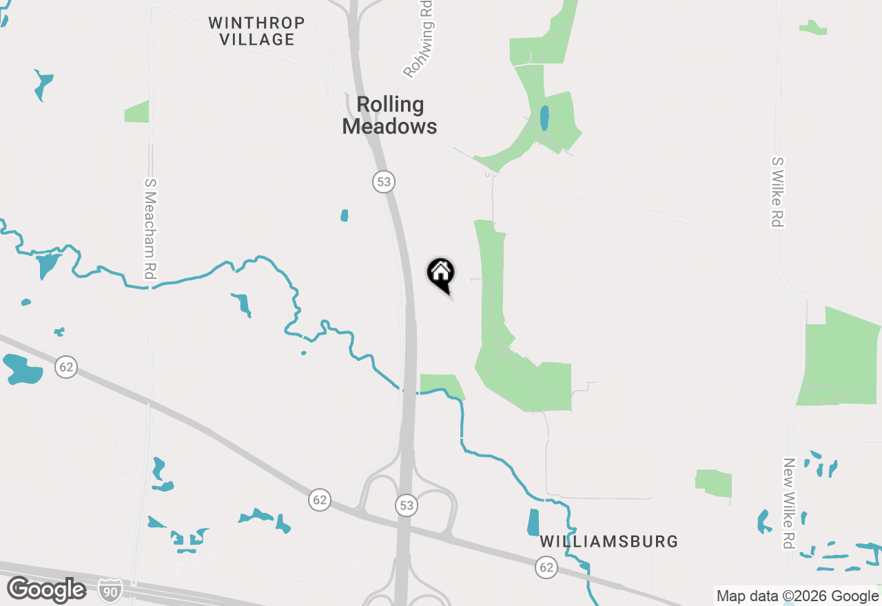 Map of 3609 Bobwhite Lane, Rolling Meadows, IL 60008