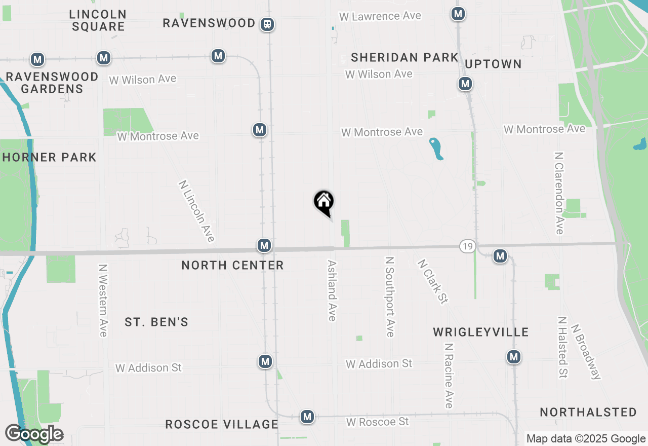 Map of 1615 W Belle Plaine Avenue #1, Chicago, IL 60613