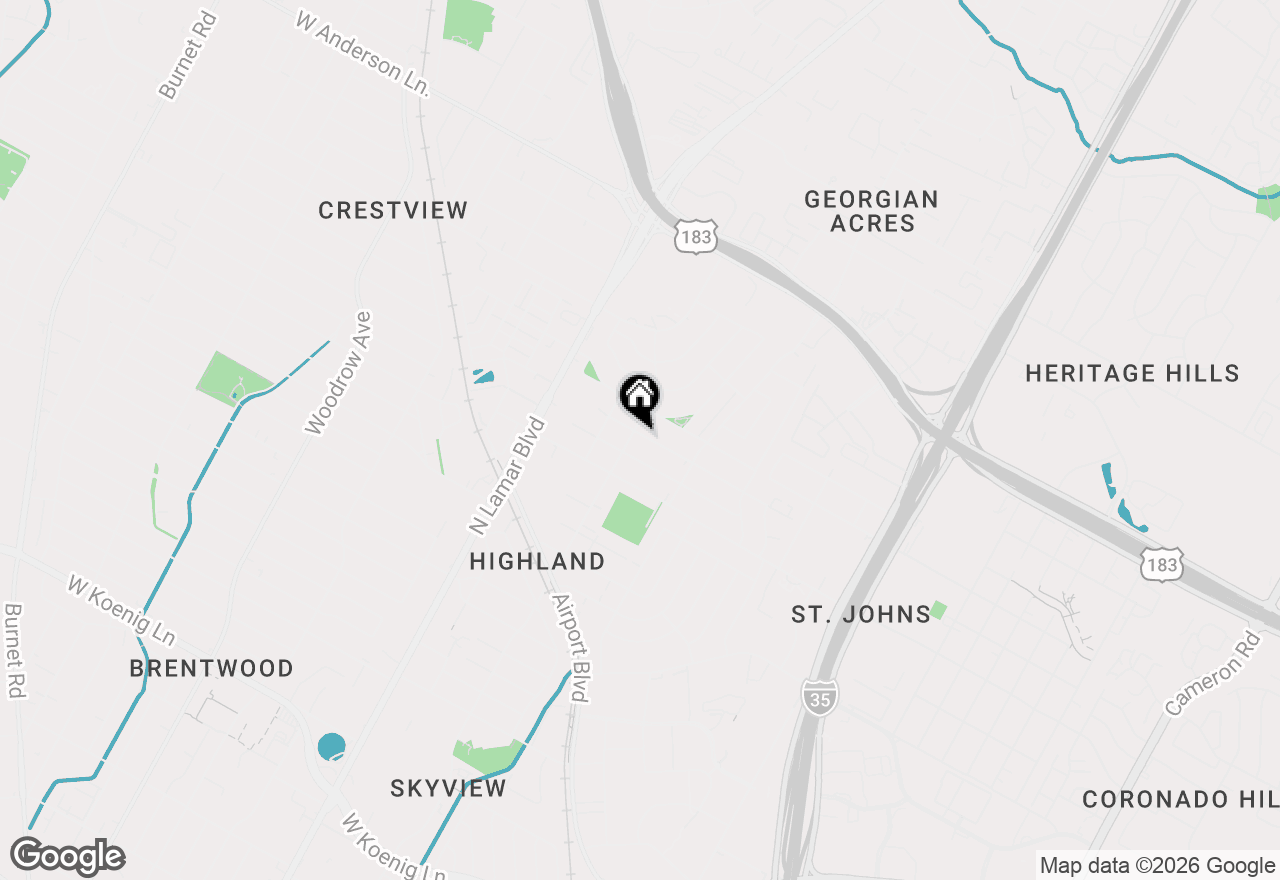 Map of 513 W Croslin St #A, Austin, TX 78752