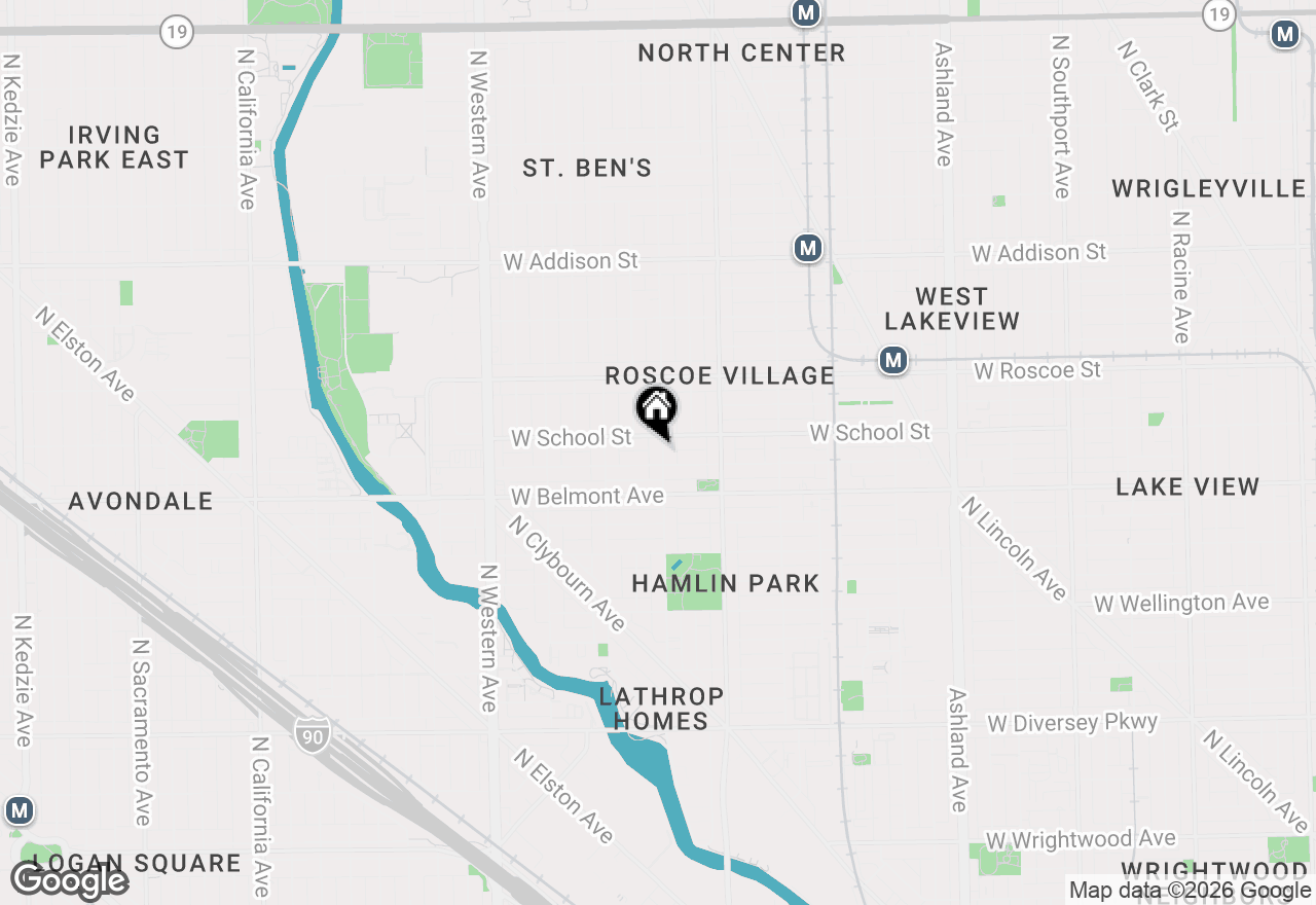 Map of 3242 N Hoyne Avenue #GARDEN, Chicago, IL 60618