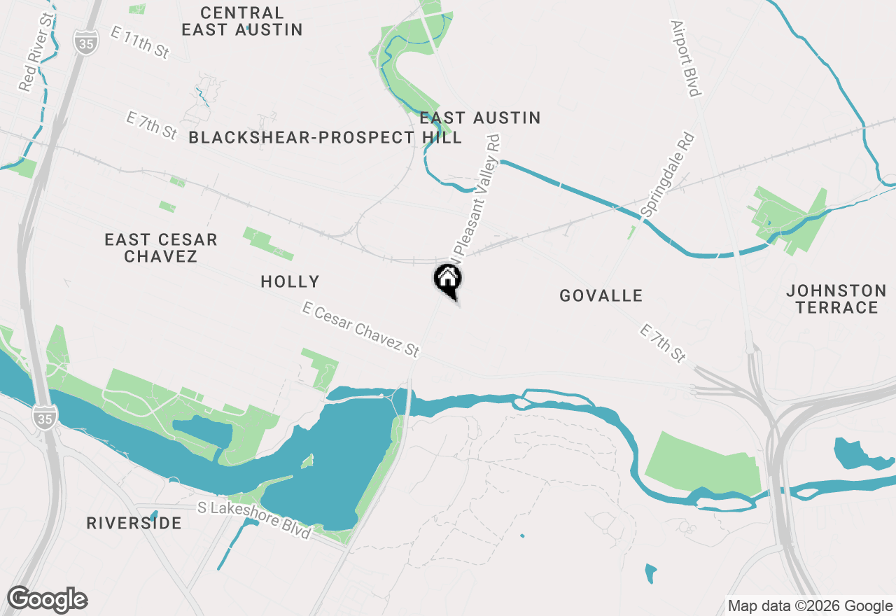 Map of 2807 E 4th St #A, Austin, TX 78702