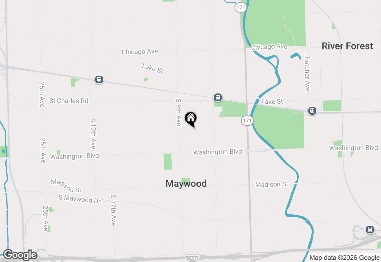 Map of 309 S 8th Avenue, Maywood, IL 60153