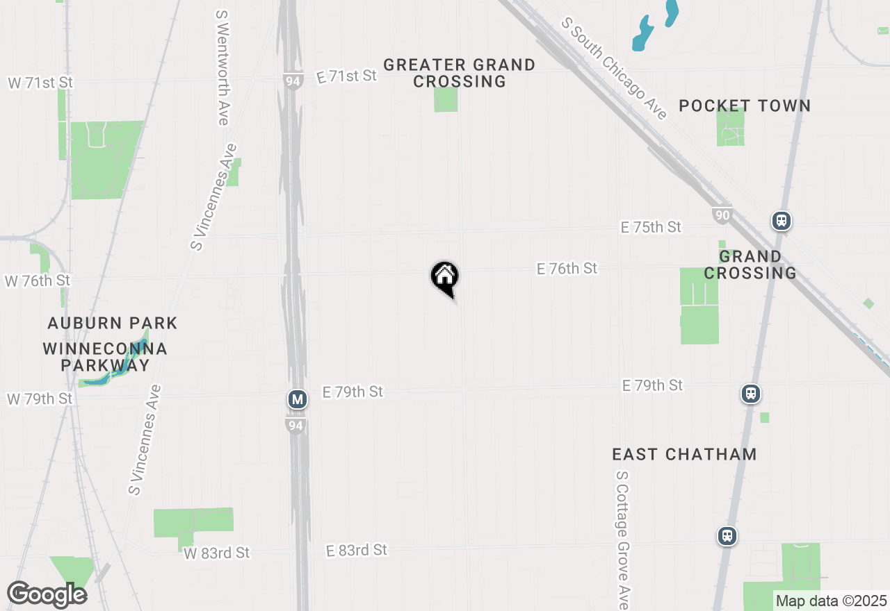 Map of 352 E 77th Street, Chicago, IL 60619