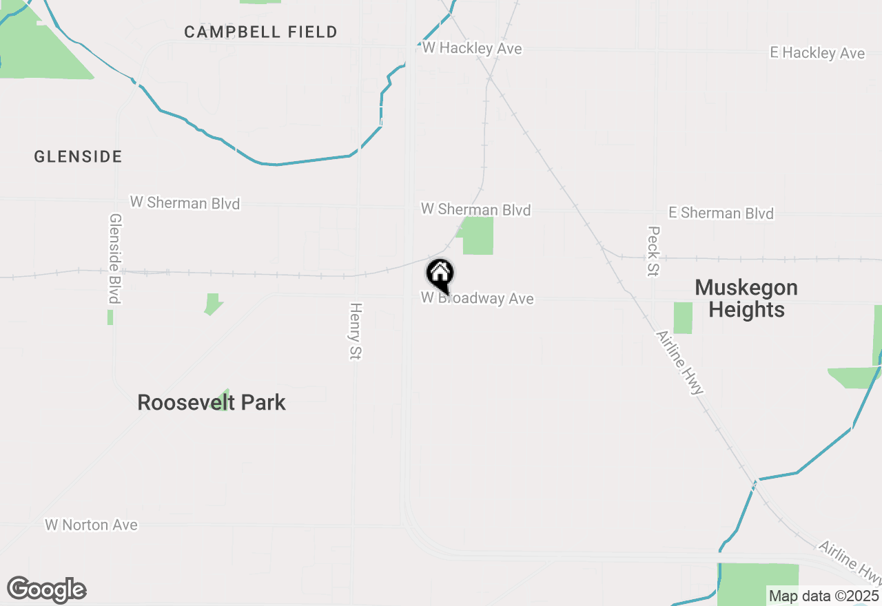 Map of 513 W Broadway Avenue, Muskegon Heights, MI 49444