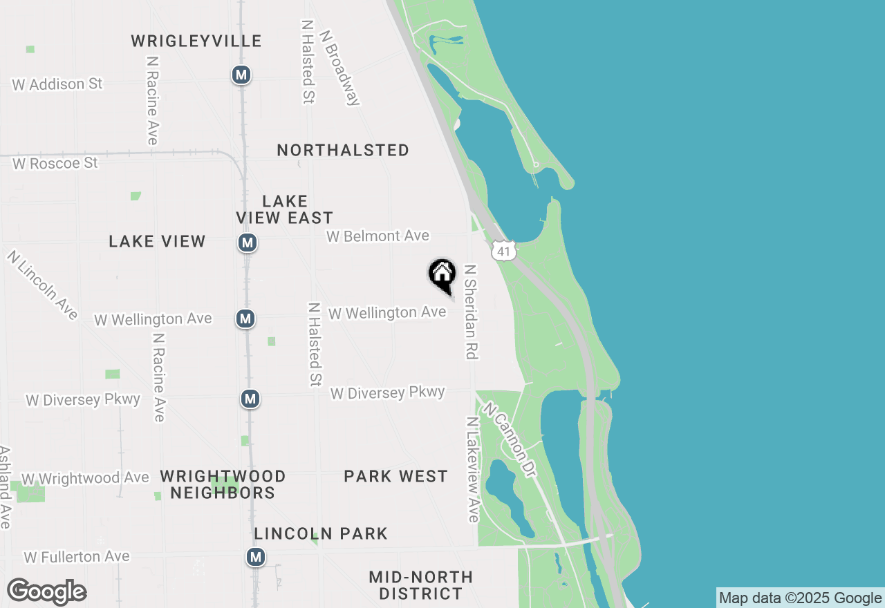 Map of 442 W Wellington Avenue #4W, Chicago, IL 60657