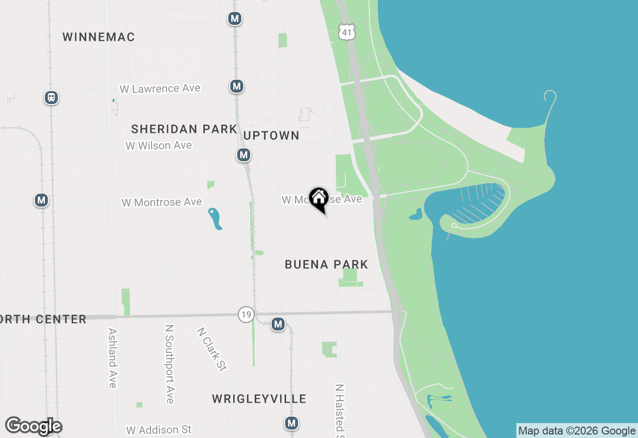 Map of 832 W Junior Terrace, Chicago, IL 60613