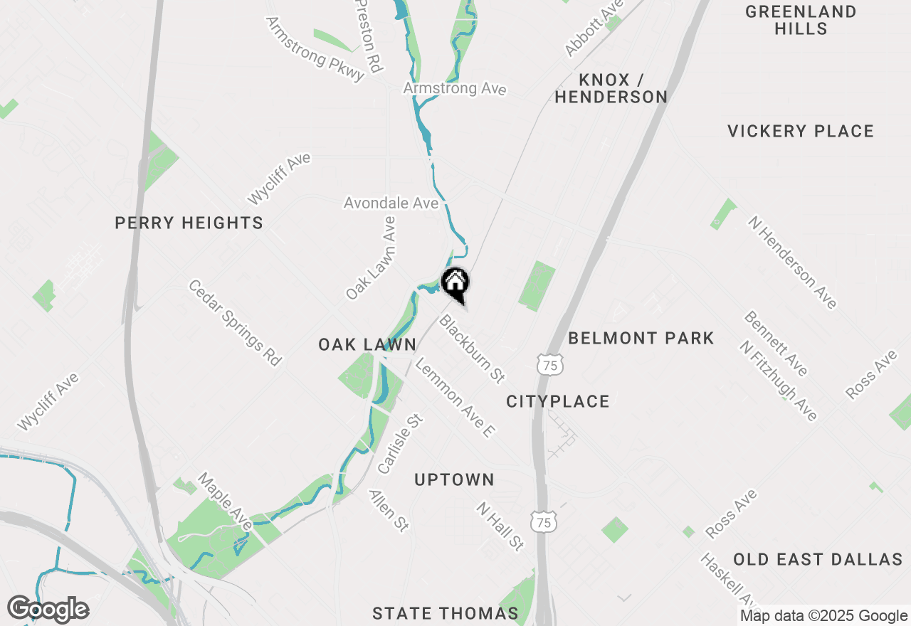 Map of 3338 Blackburn Street, Dallas, TX 75204