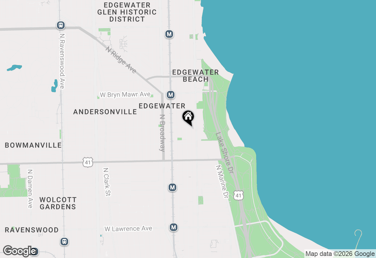 Map of 5353 N Kenmore Avenue #3A, Chicago, IL 60640