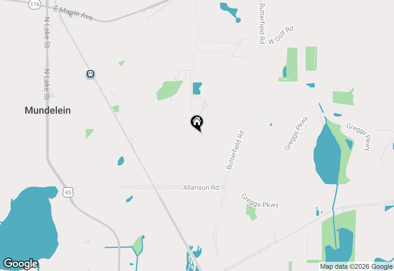 Map of 1283 Huntington Drive, Mundelein, IL 60060