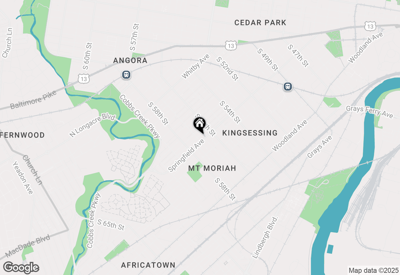 Map of 5658 Belmar Terrace, Philadelphia, PA 19143