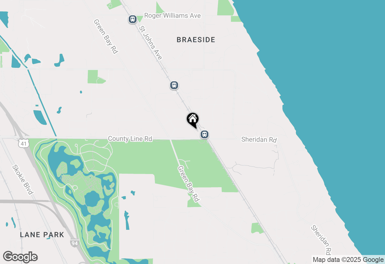 Map of 518 Braeside Road, Highland Park, IL 60035