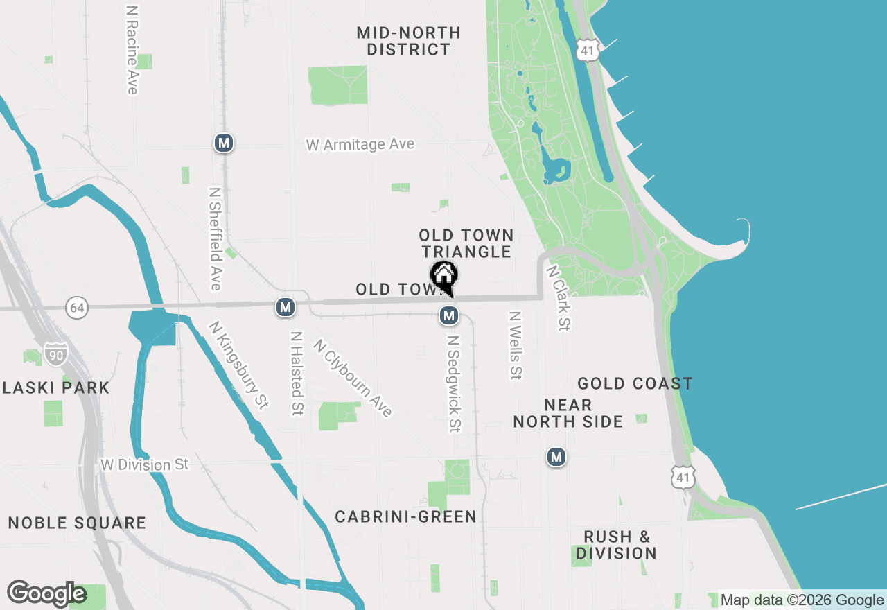 Map of 409 W North Avenue #2E, Chicago, IL 60610