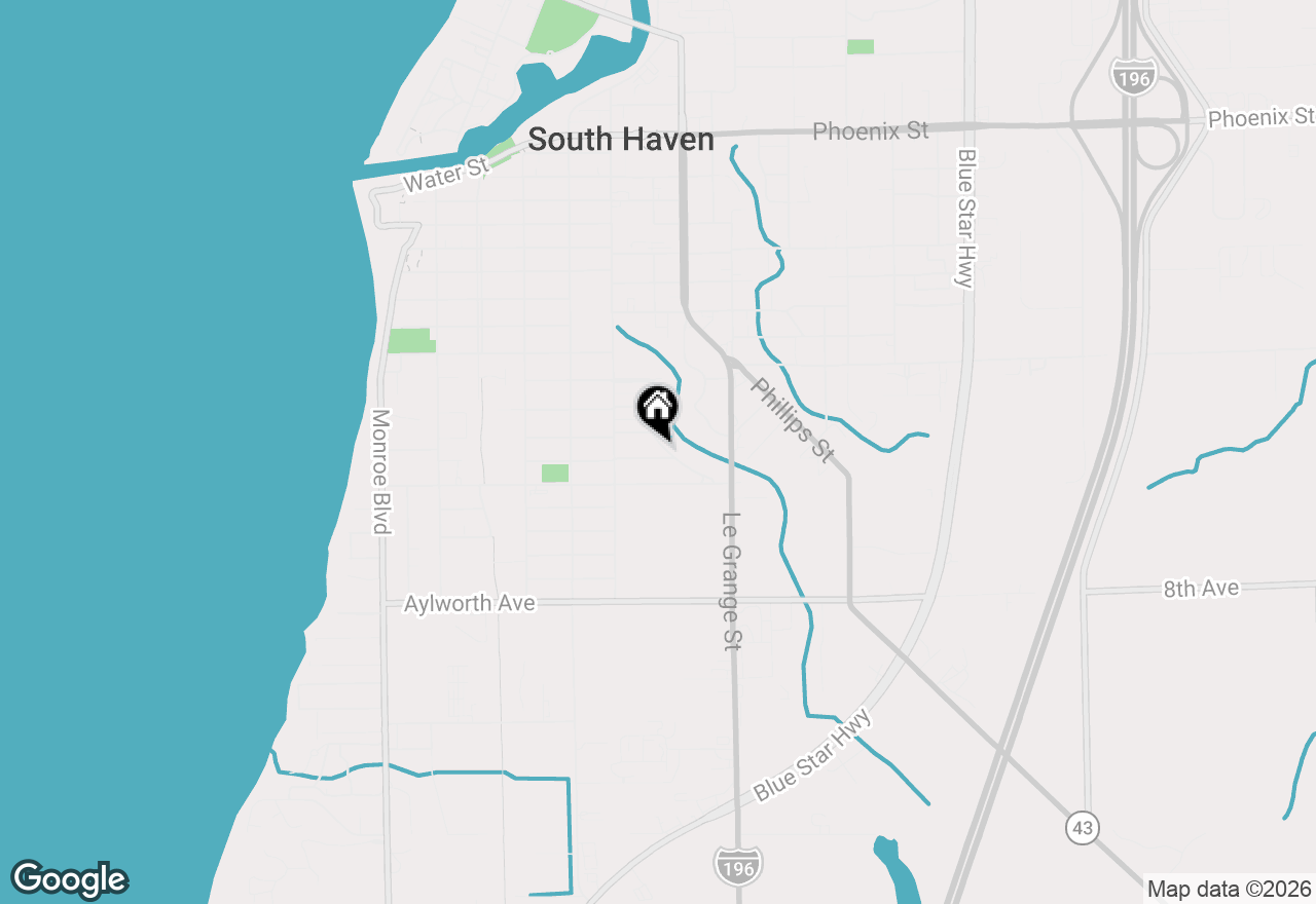 Map of 533 Humphrey Street, South Haven, MI 49090