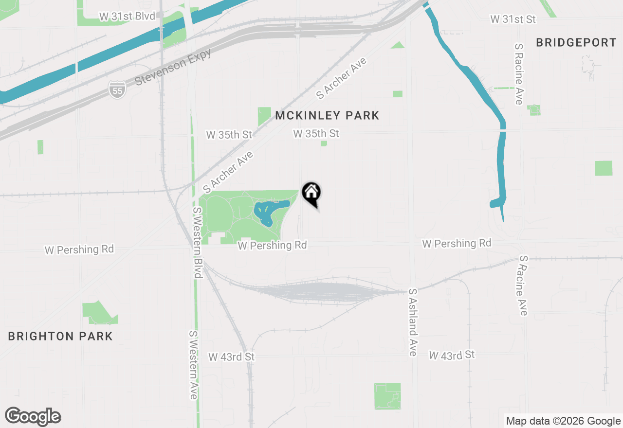 Map of 1936 W 38th Street, Chicago, IL 60609