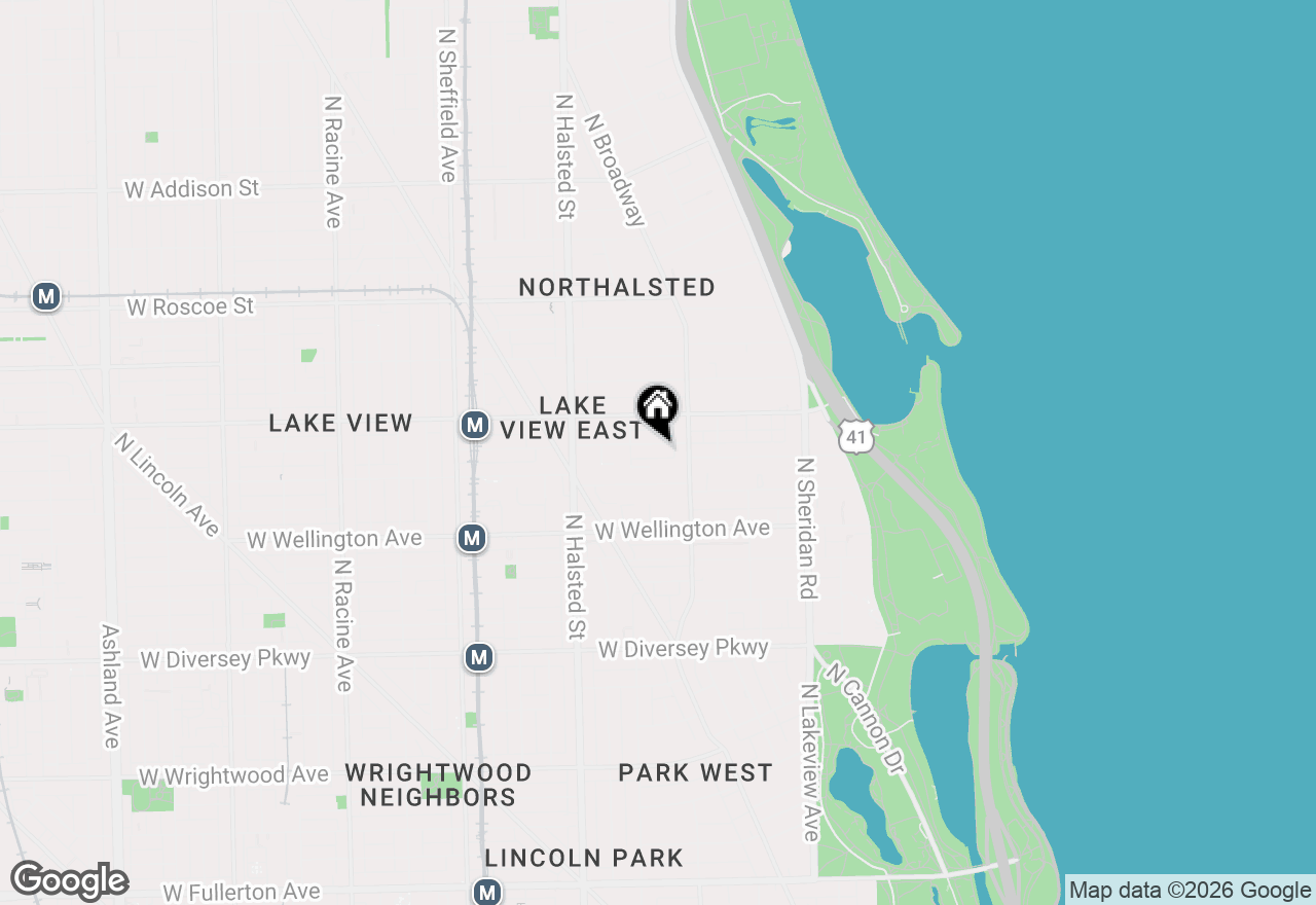 Map of 635 W Briar Place #4, Chicago, IL 60657