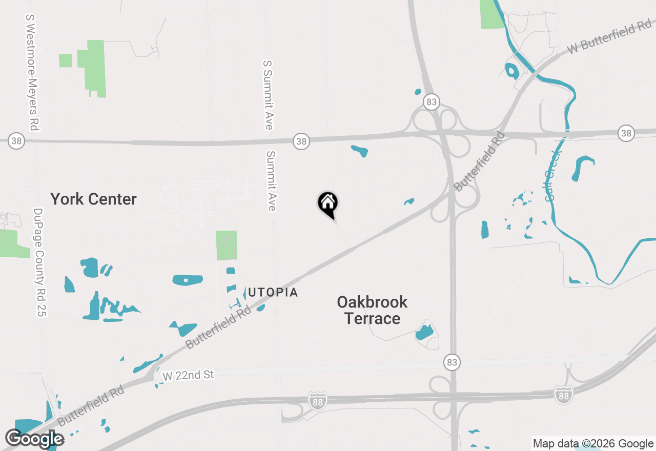 Map of 1S285 Myrtle Avenue, Oakbrook Terrace, IL 60181