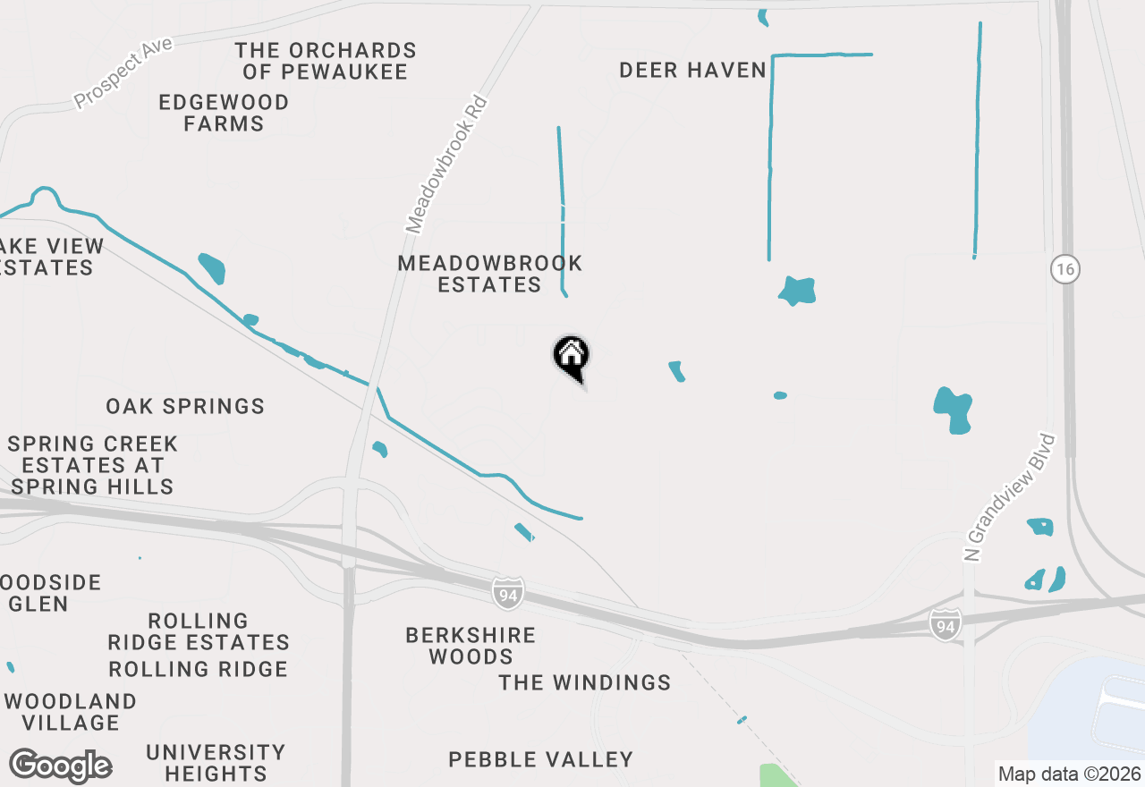 Map of N16W26521 Meadowgrass Cir #G, Pewaukee, WI 53072