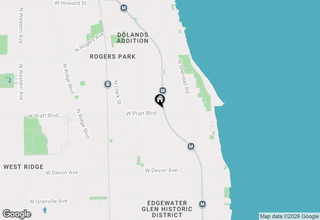 Map of 1414 W Pratt Boulevard #216, Chicago, IL 60626